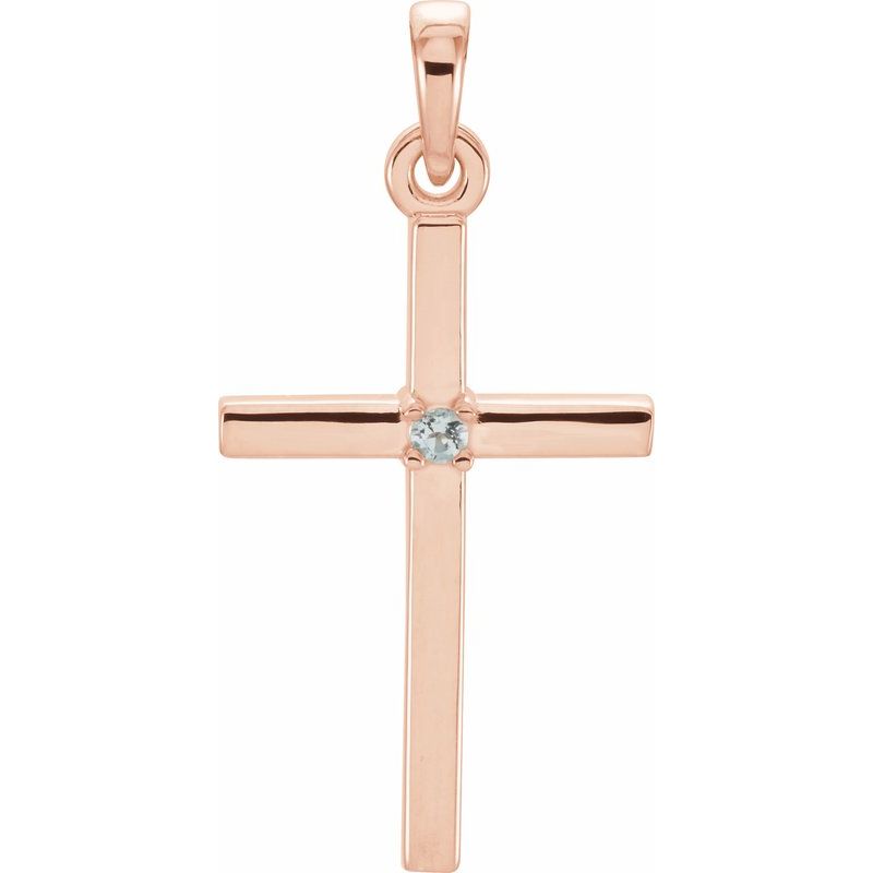 Birthstone Cross Pendant