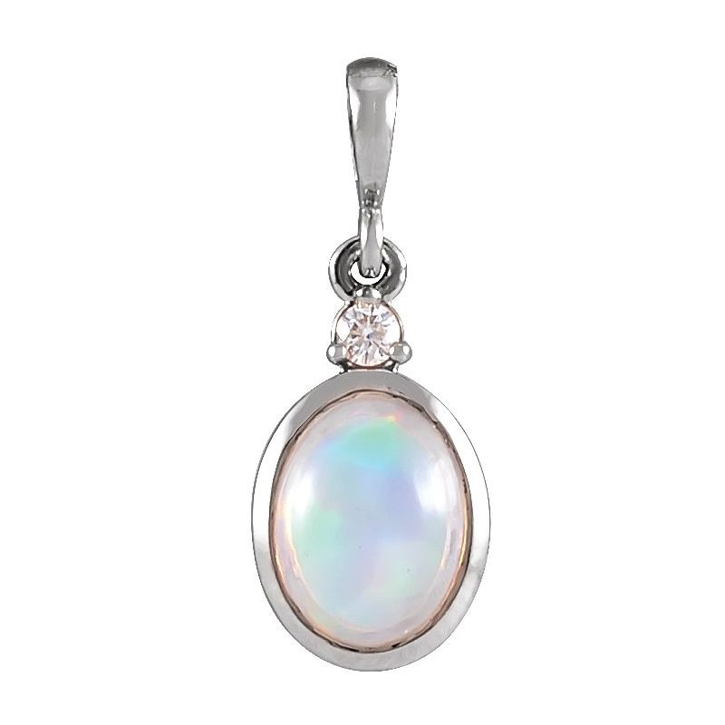 Cabochon Bezel-Set Necklace or Pendant