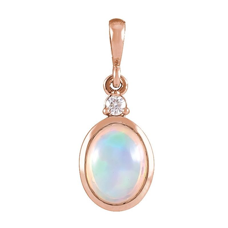 Cabochon Bezel-Set Necklace or Pendant