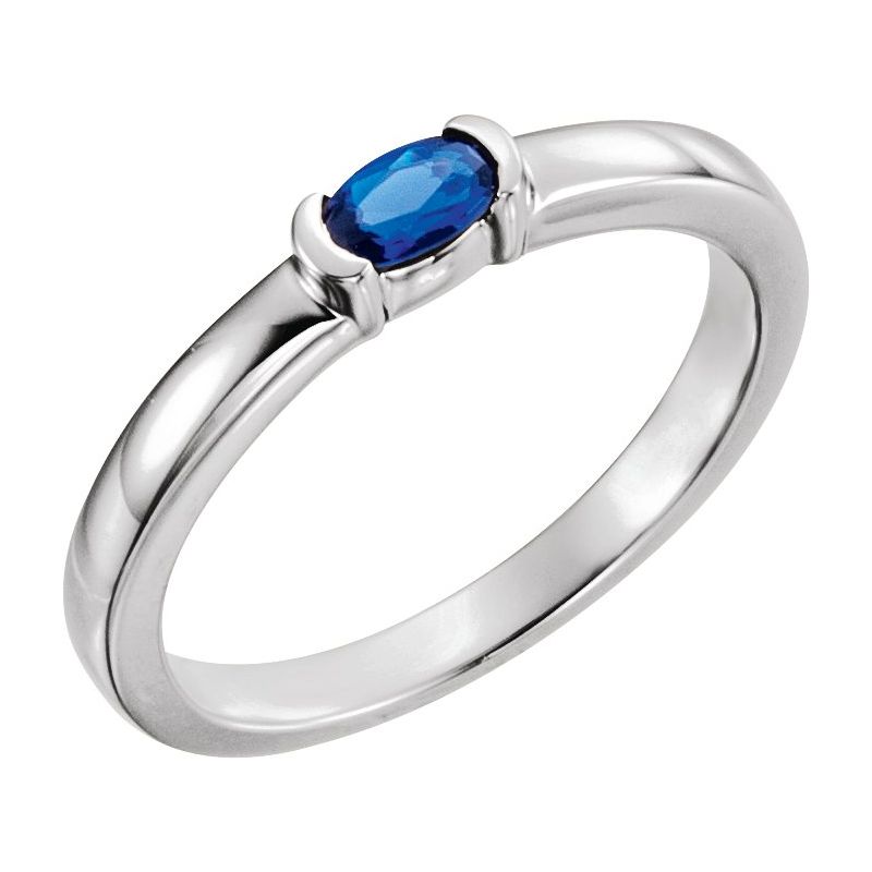 Half-Bezel Family Stackable Ring No. 2