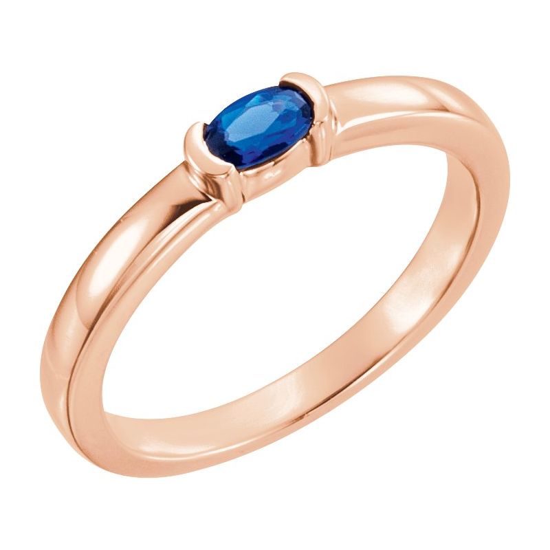 Half-Bezel Family Stackable Ring No. 2