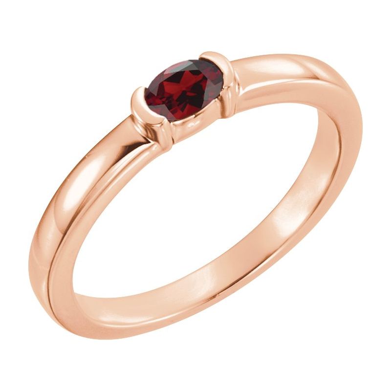Half-Bezel Family Stackable Ring No. 2