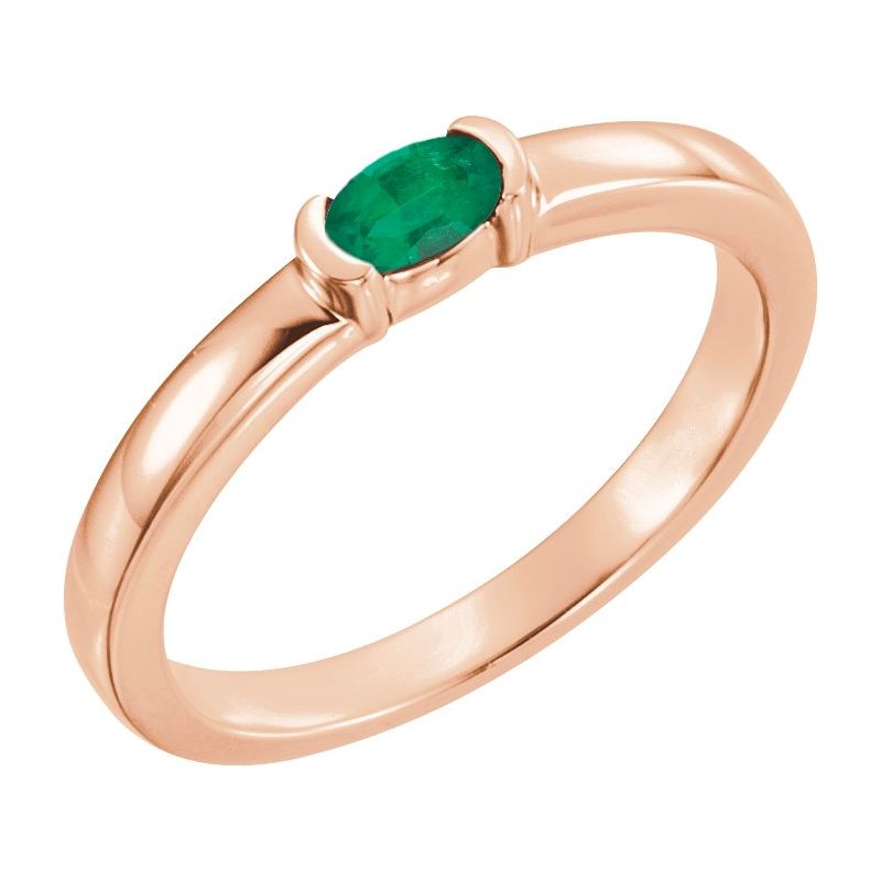 Half-Bezel Family Stackable Ring No. 2