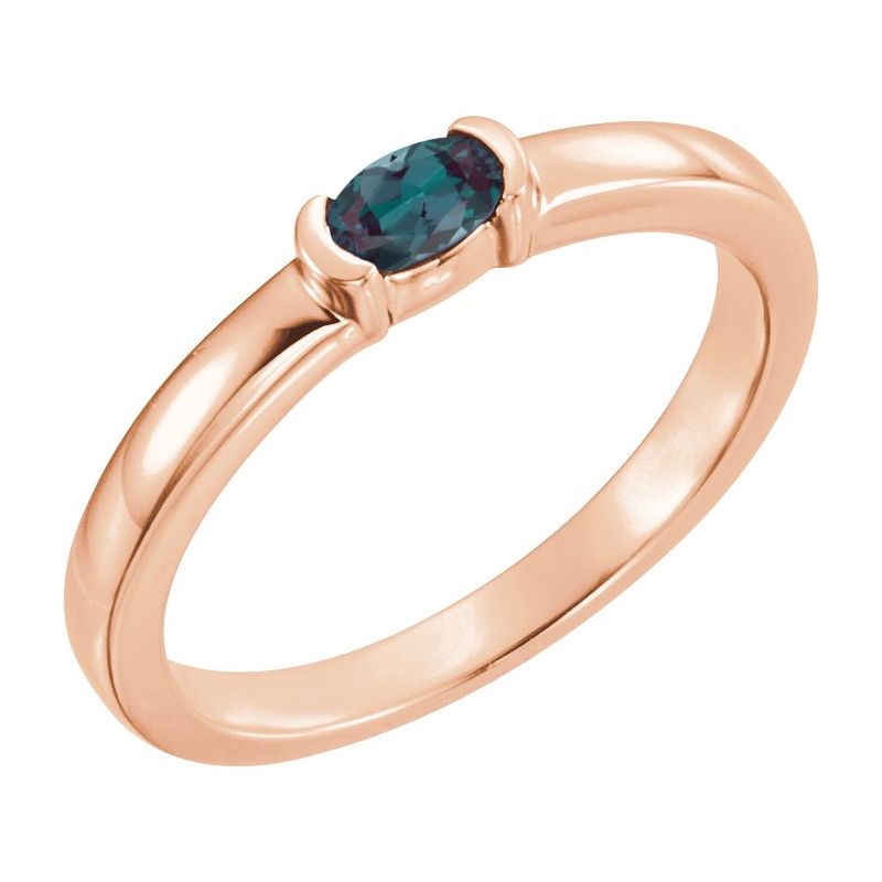 Half-Bezel Family Stackable Ring No. 2