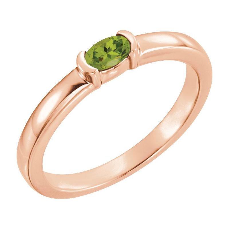 Half-Bezel Family Stackable Ring No. 2