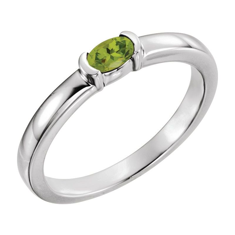 Half-Bezel Family Stackable Ring No. 2