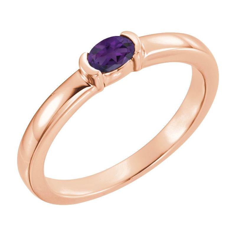 Half-Bezel Family Stackable Ring No. 2