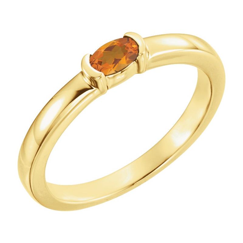 Half-Bezel Family Stackable Ring No. 2