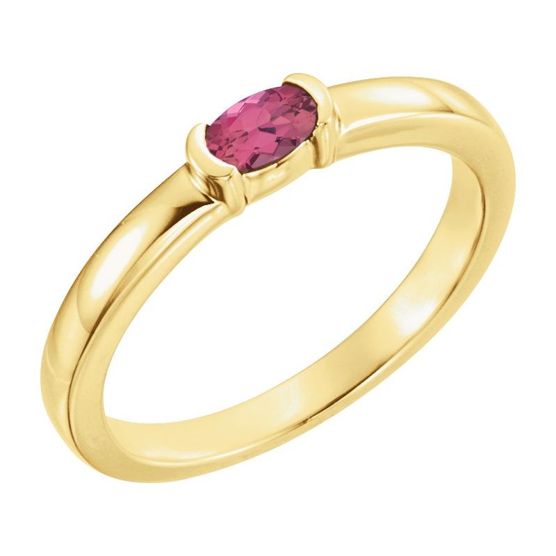 Half-Bezel Family Stackable Ring No. 2