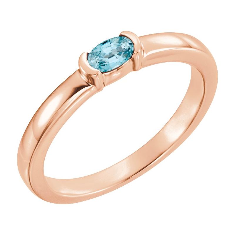 Half-Bezel Family Stackable Ring No. 2