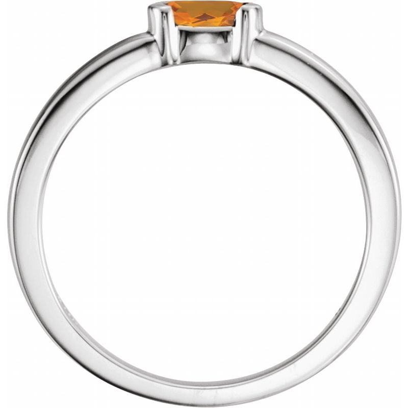 Half-Bezel Family Stackable Ring No. 2