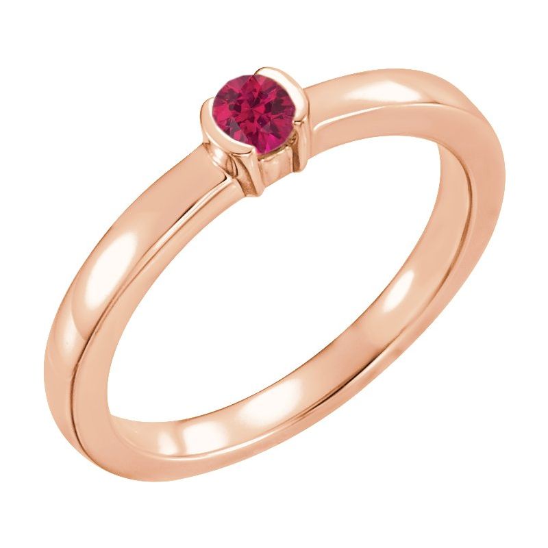 Half-Bezel Family Stackable Ring No. 3