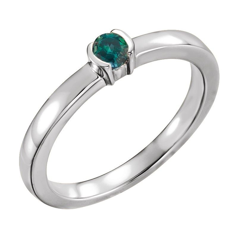 Half-Bezel Family Stackable Ring No. 3