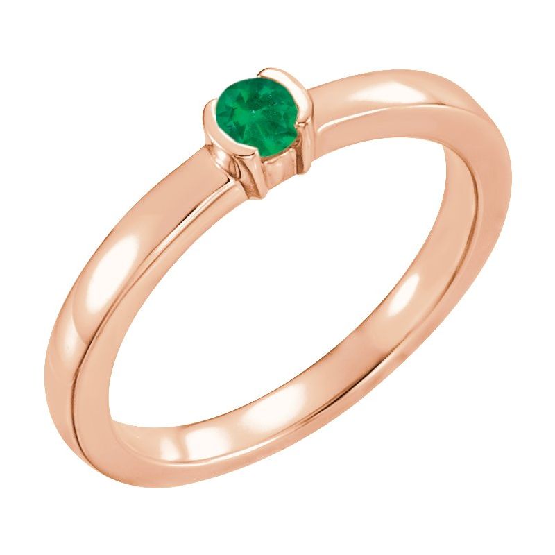 Half-Bezel Family Stackable Ring No. 3