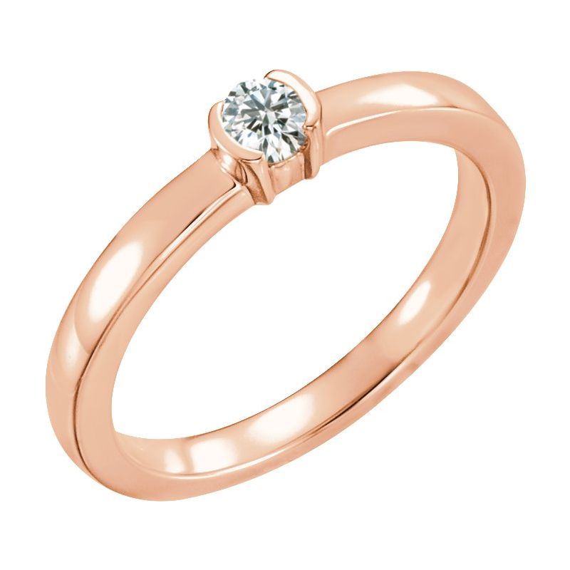 Half-Bezel Family Stackable Ring No. 3