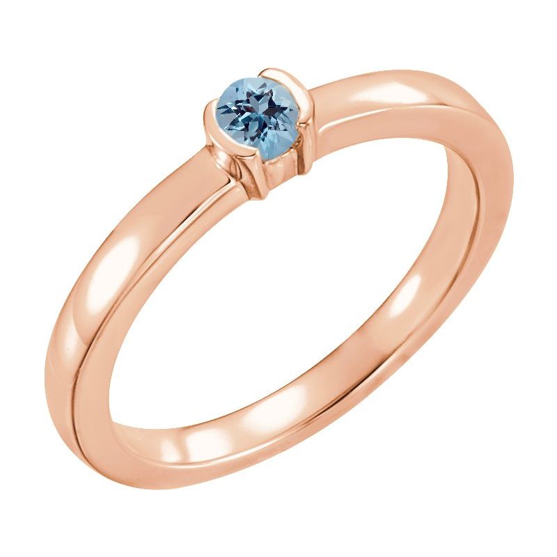 Half-Bezel Family Stackable Ring No. 3