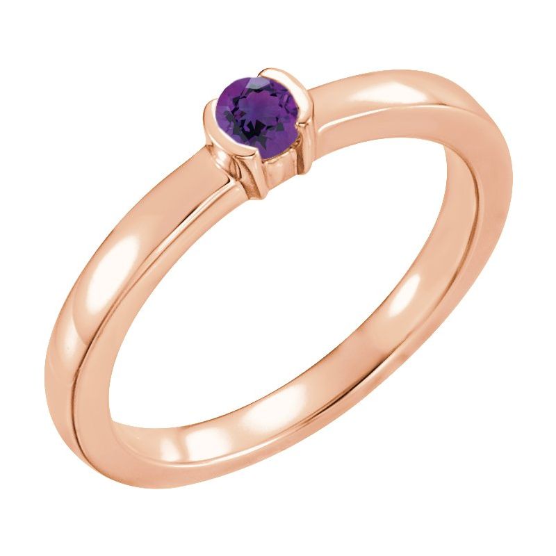 Half-Bezel Family Stackable Ring No. 3