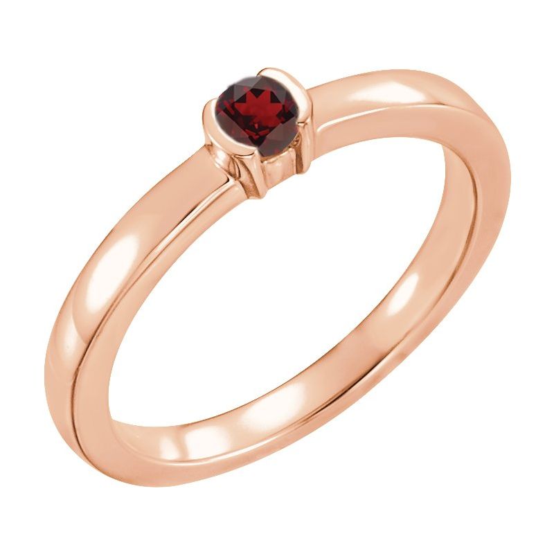 Half-Bezel Family Stackable Ring No. 3