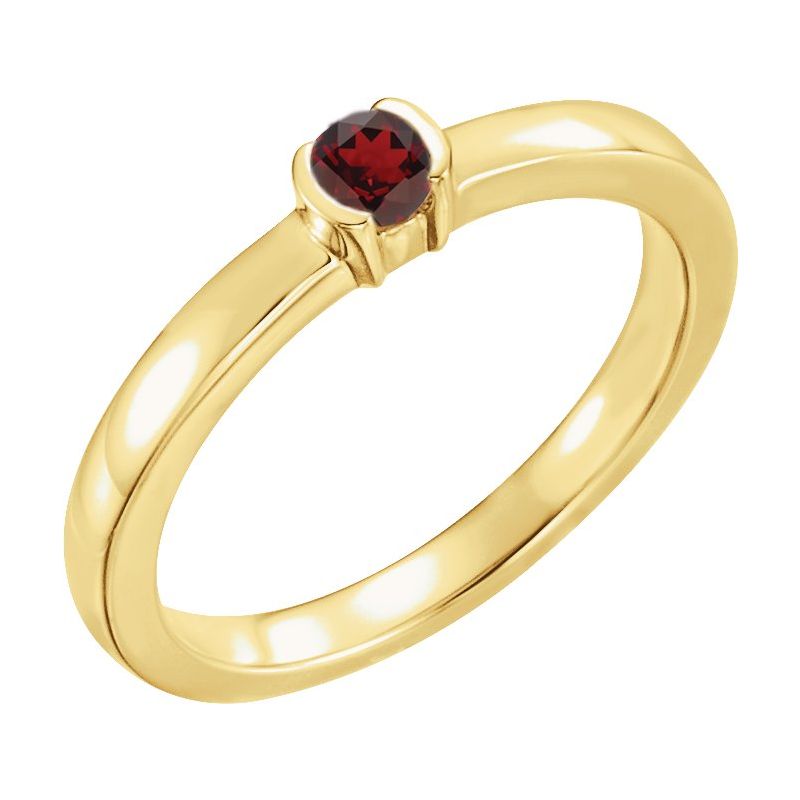 Half-Bezel Family Stackable Ring No. 3