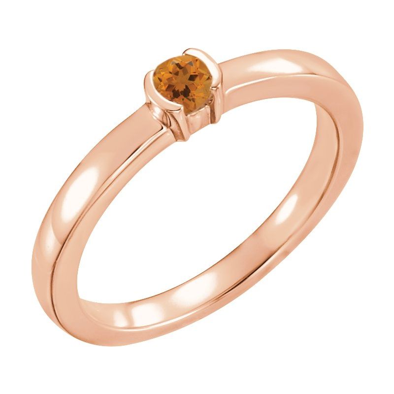 Half-Bezel Family Stackable Ring No. 3
