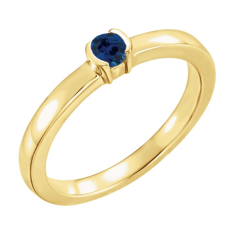 Half-Bezel Family Stackable Ring No. 3