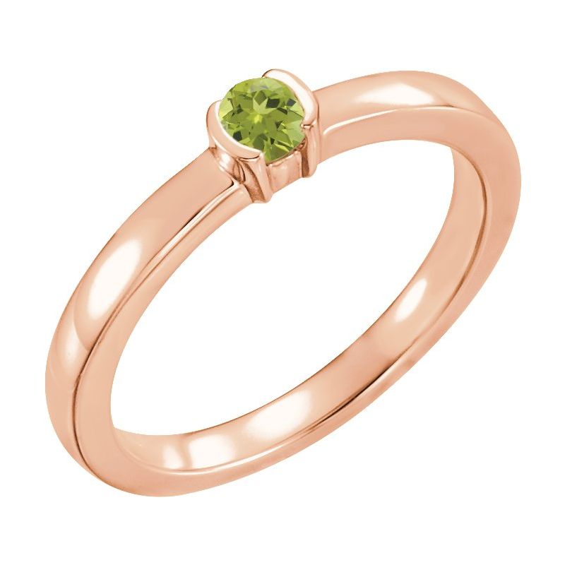 Half-Bezel Family Stackable Ring No. 3