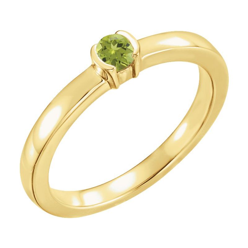 Half-Bezel Family Stackable Ring No. 3