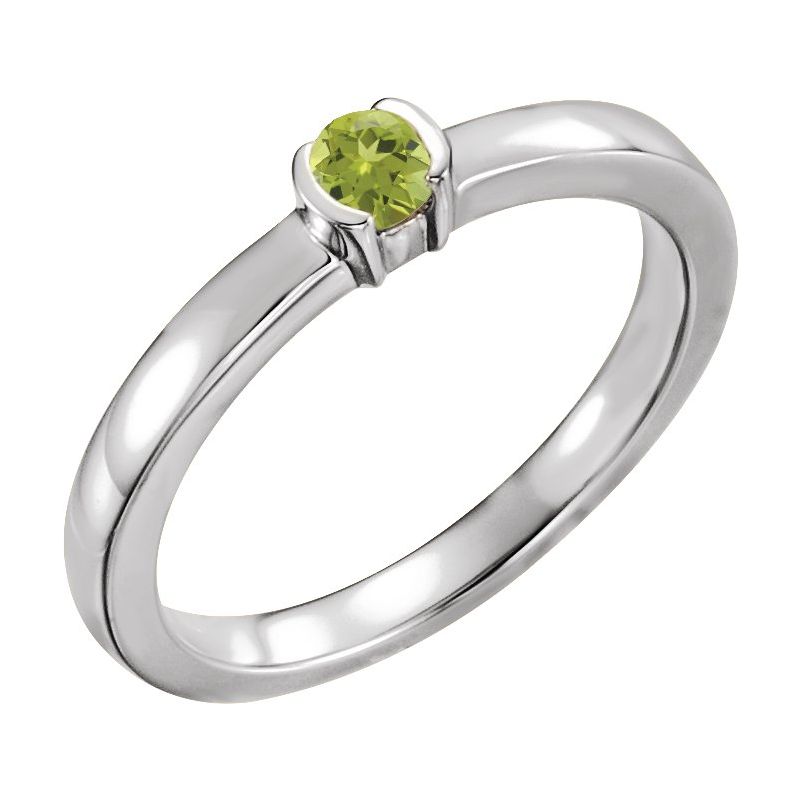 Half-Bezel Family Stackable Ring No. 3