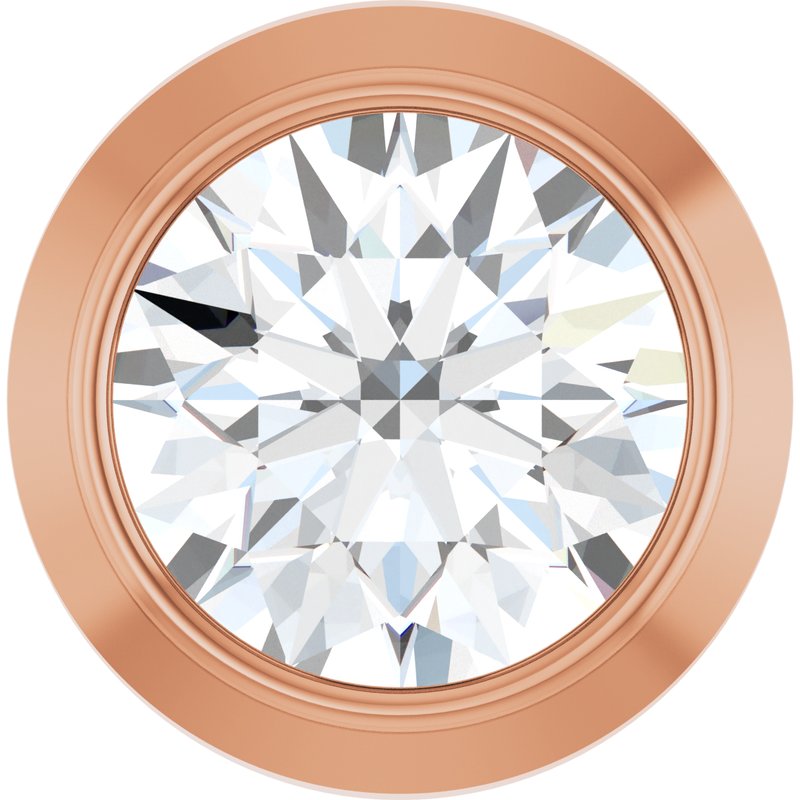 Round Bezel-Set Slide Pendant
