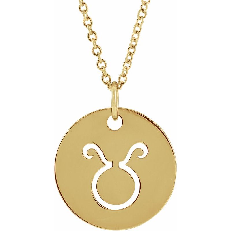 Zodiac Disc Necklace or Charm/Pendant