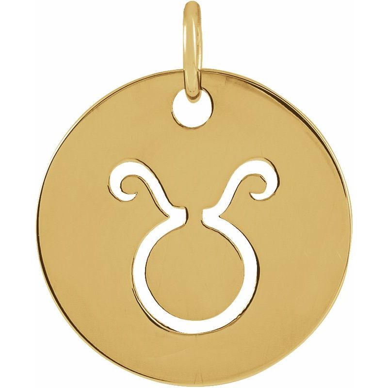 Zodiac Disc Necklace or Charm/Pendant