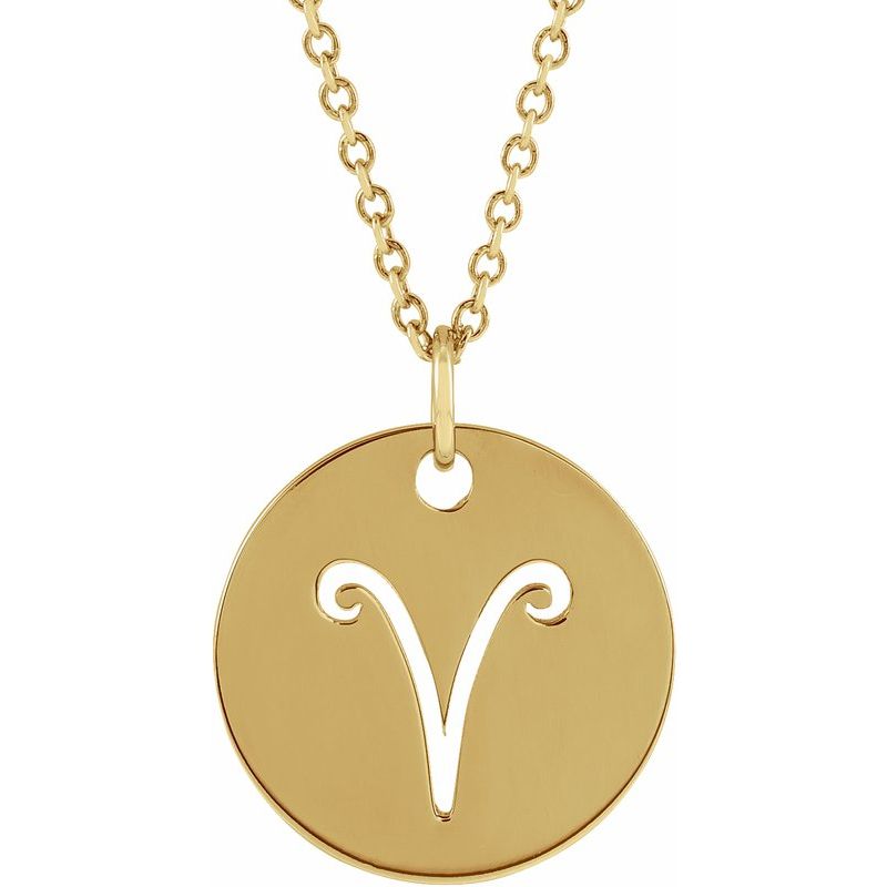 Zodiac Disc Necklace or Charm/Pendant
