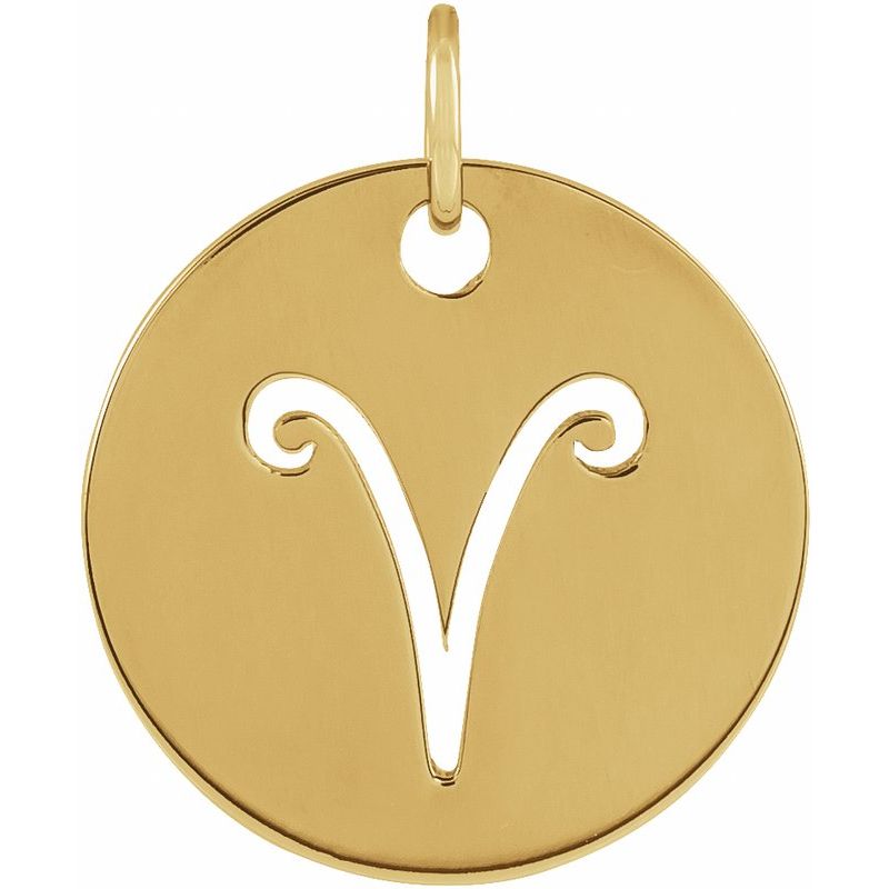 Zodiac Disc Necklace or Charm/Pendant