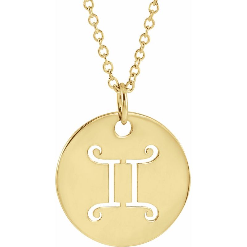 Zodiac Disc Necklace or Charm/Pendant