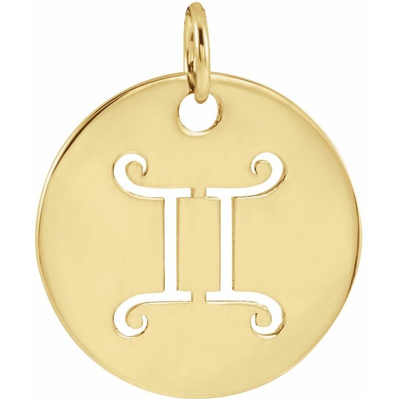 Zodiac Disc Necklace or Charm/Pendant