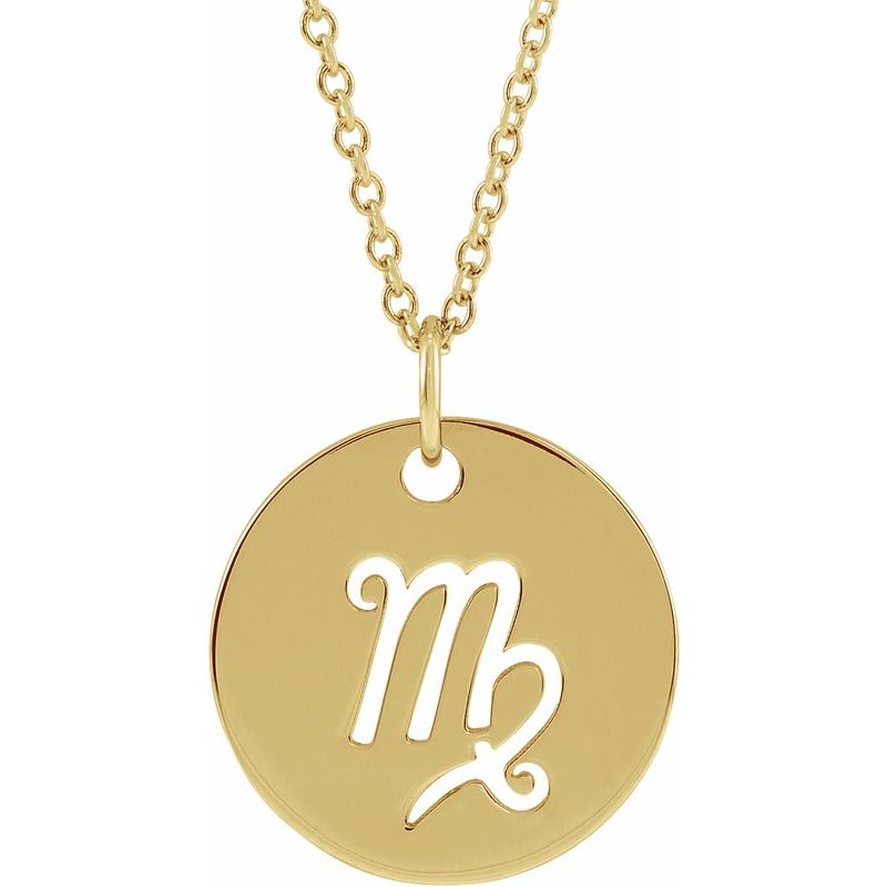 Zodiac Disc Necklace or Charm/Pendant