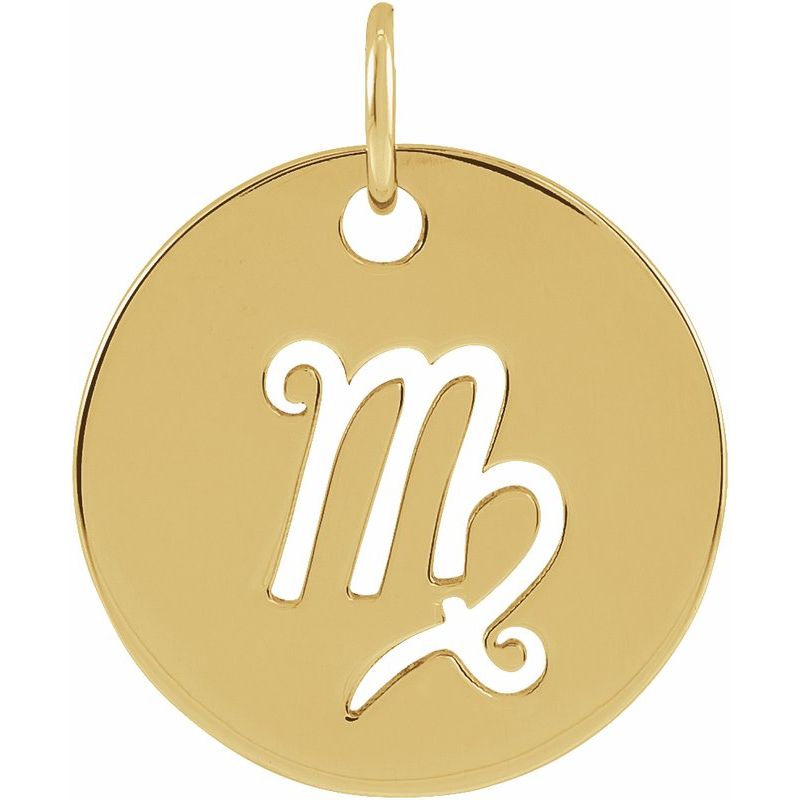 Zodiac Disc Necklace or Charm/Pendant