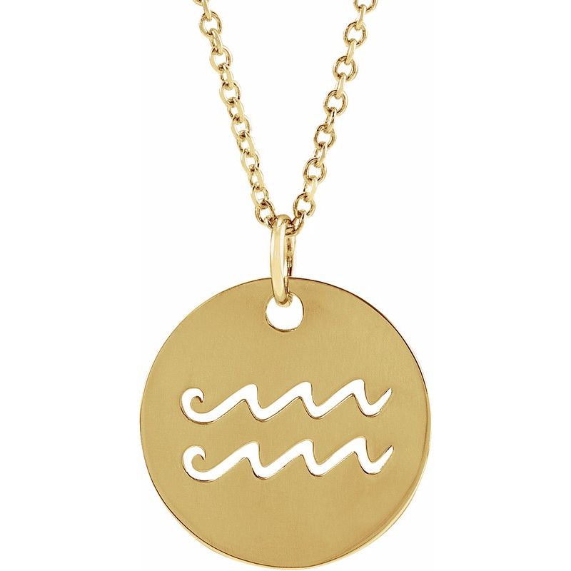 Zodiac Disc Necklace or Charm/Pendant
