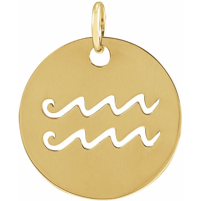 Zodiac Disc Necklace or Charm/Pendant