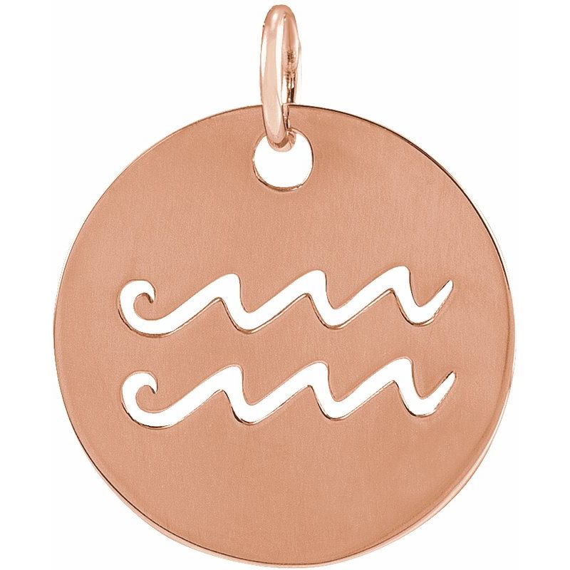 Zodiac Disc Necklace or Charm/Pendant