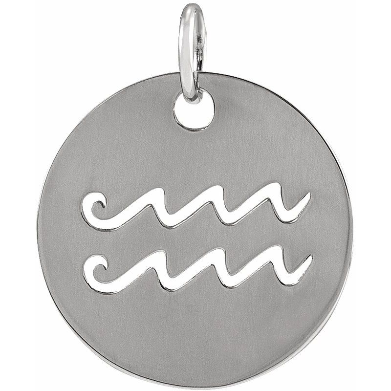 Zodiac Disc Necklace or Charm/Pendant