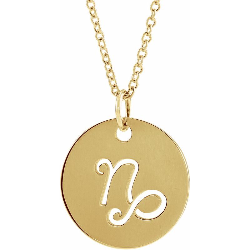 Zodiac Disc Necklace or Charm/Pendant