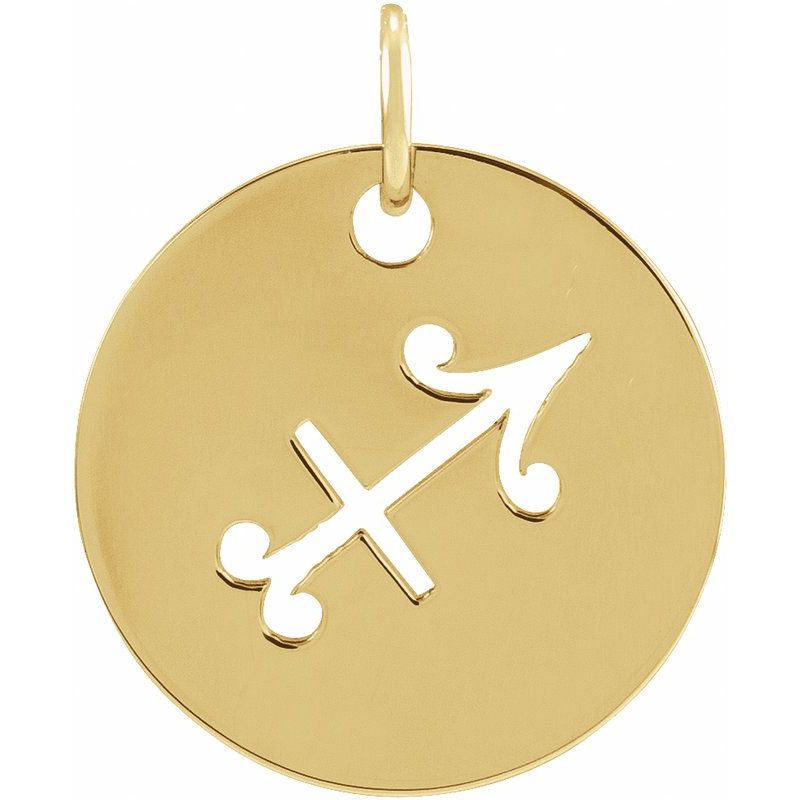 Zodiac Disc Necklace or Charm/Pendant