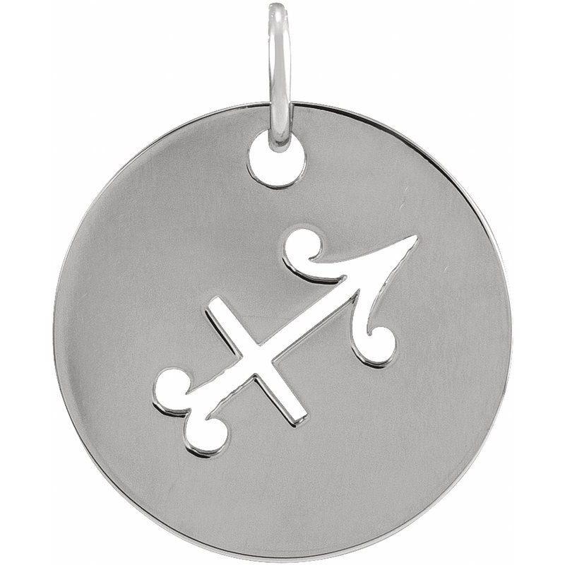 Zodiac Disc Necklace or Charm/Pendant