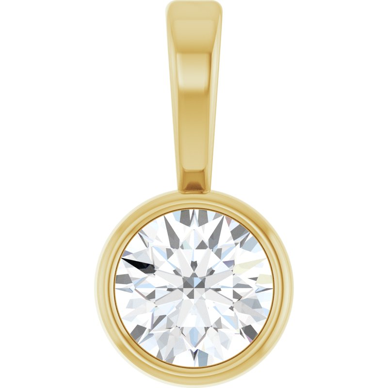 Bezel-Set Solitaire Necklace or Pendant