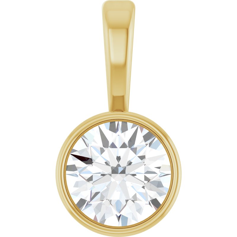 Bezel-Set Solitaire Necklace or Pendant