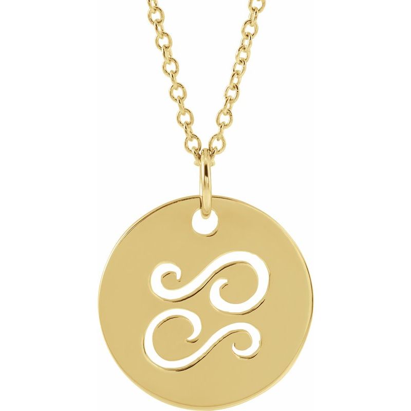 Zodiac Disc Necklace or Charm/Pendant