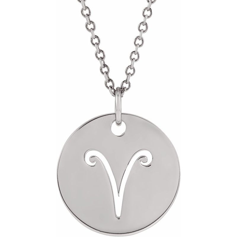 Zodiac Disc Necklace or Charm/Pendant