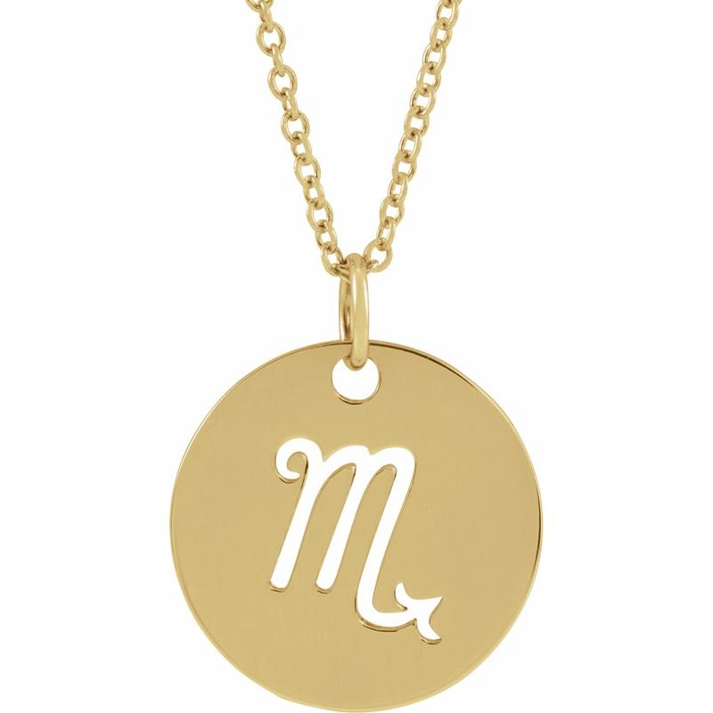 Zodiac Disc Necklace or Charm/Pendant