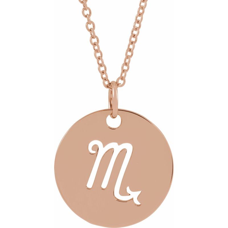 Zodiac Disc Necklace or Charm/Pendant